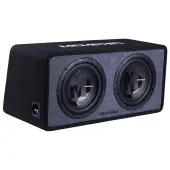 Memphis PRXE12D1 12inch Dual 1 Ohm Load Enclosure with Two-tone Embroidered Carpet