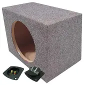 Universal Car Stereo Rearfire Sealed Single 10" Kicker Comp C10 Sub Box Enclosure & CXA400.1 Amp