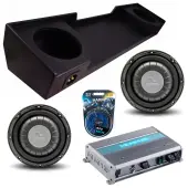 Harmony Audio Memphis fits 88-98 Chevy CK Extended Cab HA-F104 Dual 10" Subwoofer 700W Loaded Sealed Sub Box Enclosure Bundle | MXA600.1M 600W Amplifier, 8GA Amp Wiring Kit
