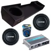 Memphis Audio fits 88-98 Chevy CK Extended Cab SRXS1040 Dual 10" Subwoofer 500W Loaded Seale...