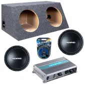 Memphis Audio fits Universal Hatchback SRX1044 Dual 10" Subwoofer 400W Loaded Slanted Sealed...