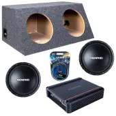 Memphis Audio fits Universal Hatchback SRX1044 Dual 10" Subwoofer 400W Loaded Slanted Sealed...