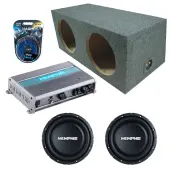 Memphis Audio fits Universal Rear Angle SRXS1040 Dual 10" Subwoofer 500W Loaded Sealed Sub B...