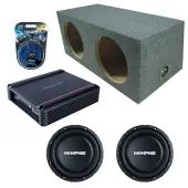 Memphis Audio fits Universal Rear Angle SRXS1040 Dual 10" Subwoofer 500W Loaded Sealed Sub B...