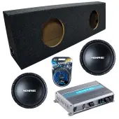 Memphis Audio fits Universal Regular Standard Cab Truck SRX1044 Dual 10" Subwoofer 400W Load...