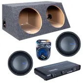 Memphis Audio fits Universal Slanted Hatchback M71212 Dual 12" Subwoofer 1500W Loaded Sealed...