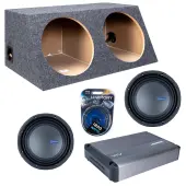 Memphis Audio fits Universal Slanted Hatchback M71212 Dual 12" Subwoofer 1500W Loaded Sealed...