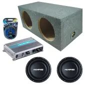 Memphis Audio fits Universal Rear Angle Loaded Sealed SRXS1240 Dual 12" Subwoofer 500W Loade...