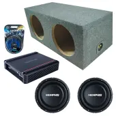 Memphis Audio fits Universal Rear Angle Loaded Sealed SRXS1240 Dual 12" Subwoofer 500W Loade...