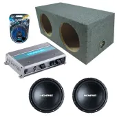 Memphis Audio fits Universal Rear Angle SRX1044 Dual 10" Subwoofer 400W Loaded Sealed Sub Bo...