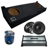 2007-2013 Chevy Silverado Crew Cab Sealed Dual Alpine 10" W10S4 Loaded Subwoofer Stereo Sub ...