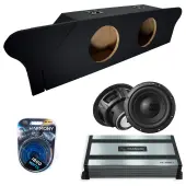 2010-2015 Chevy Camaro LS, LT & SS Model Sealed Dual Alpine 10" W10S4 Loaded Subwoofer Stereo Sub Box Enclosure Car Audio Bundle 500W RMS, HA-A800.1 Amplifier & 4GA Amp Kit