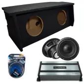2007-2018 Jeep Wrangler 2 Door Sealed Dual Alpine 10" W10S4 Loaded Subwoofer Stereo Sub Box ...