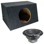 Slanted Hatchback Sealed Single Alpine W10S4 10" Loaded Subwoofer Stereo Sub Box Enclosure C...