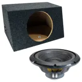Slanted Hatchback Sealed Single Alpine 12" W12S4 Loaded Subwoofer Stereo Sub Box Enclosure Car Audio Bundle 250W RMS 4 Ohm