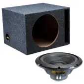Universal Ported Single Alpine 12" W12S4 Loaded Subwoofer Stereo Sub Box Enclosure Car Audio Bundle 250W RMS 4 Ohm
