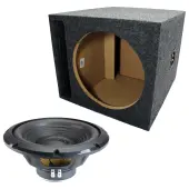 SPL Bass Labyrinth Vented Single Alpine 12" W12S4 Loaded Subwoofer Stereo Sub Box Enclosure Car Audio Bundle 250W RMS 4 Ohm