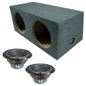 Rearfire Sealed Dual Alpine 10" W10S4 Loaded Subwoofer Stereo Sub Box Enclosure Car Audio Bundle 500W RMS 4 Ohm