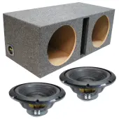 Universal Ported Dual Alpine 12" W12S4 Loaded Subwoofer Stereo Sub Box Enclosure Car Audio Bundle 500W RMS 4 Ohm