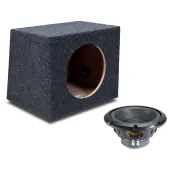 Universal Rearfire Sealed Single Alpine 10" W10S4 Loaded Subwoofer Stereo Sub Box Enclosure ...