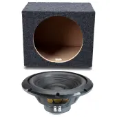Rearfire Sealed Single Alpine 12" W12S4 Loaded Subwoofer Stereo Sub Box Enclosure Car Audio Bundle 250W RMS 4 Ohm