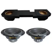2002-2015 Dodge Ram Quad Crew Cab Sealed Dual Alpine 12" W12S4 Loaded Subwoofer Stereo Sub Box Enclosure Car Audio Bundle 500W RMS 4 Ohm