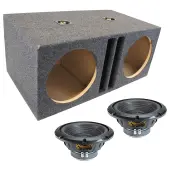 SPL Bass Subwoofer Labyrinth Ported Dual Alpine 10" W10S4 Loaded Subwoofer Stereo Sub Box Enclosure Car Audio Bundle 500W RMS 4 Ohm