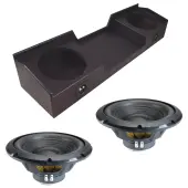 1999-2006 Chevy Ext Cab Sealed Dual Alpine 12" W12S4 Loaded Subwoofer Stereo Sub Box Enclosure Rhino Coated Car Audio Bundle 500W RMS 4 Ohm