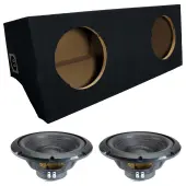 2000-2015 Ford Mustang Coupe Sealed Dual Alpine 12" W12S4 Loaded Subwoofer Stereo Sub Box Enclosure Car Audio Bundle 500W RMS 4 Ohm
