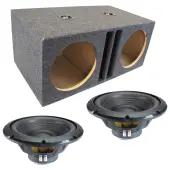 SPL Bass Labyrinth Ported Dual Alpine 12" W12S4 Loaded Subwoofer Stereo Sub Box Enclosure Car Audio Bundle 500W RMS 4 Ohm