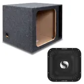 Kicker 49L7X151 15" SoloX L7X Dual Loaded Car Audio Subwoofer Stereo Bundle | Universal Sub Box Ported Square Enclosure with 2000W RMS 1 Ohm System