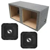 Kicker 49L7X151 15" SoloX L7X Single Loaded Car Audio Subwoofer Stereo Bundle | Universal Sub Box Sealed Square Enclosure with 4000W RMS 1 Ohm System