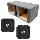 Kicker 49L7X151 15" SoloX L7X Dual Loaded Car Audio Subwoofer Stereo Bundle | Universal Sub Box Ported Square Enclosure with 4000W RMS 1 Ohm System