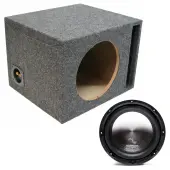 Harmony Audio 10" HA-A102 Single Loaded Subwoofer Stereo Sub Box Universal Vented Car Audio ...