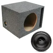 Harmony Audio 10" HA-C104 Single Loaded Subwoofer Stereo Sub Box Universal Vented Car Audio ...