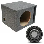 Harmony Audio 10" HA-F104 Single Loaded Subwoofer Stereo Sub Box Universal Vented Car Audio ...