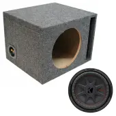Kicker 10" 48CWRT104 Single Loaded Subwoofer Stereo Sub Box Universal Vented Car Audio Bass ...