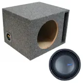 Memphis Audio 10" M71012 Single Loaded Subwoofer Stereo Sub Box Universal Vented Car Audio B...