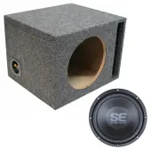 Memphis Audio 10" SE1040 Single Loaded Subwoofer Stereo Sub Box Universal Vented Car Audio B...