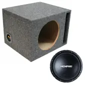 Memphis Audio 10" SRX1044 Single Loaded Subwoofer Stereo Sub Box Universal Vented Car Audio ...