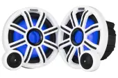 Kicker 51MSS8 Premium Marine Boat Audio 8" 200W RMS 4-Ohm Component Speakers with RGBW LED L...