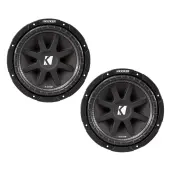 Kicker 43C104 Comp C10 Series 10 Inch Car Audio Subwoofer 150 Watt RMS Power Single Voice Coil Su...