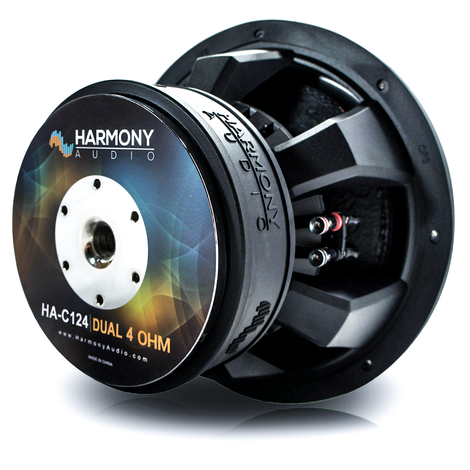 Subwoofer estéreo para automóvil Harmony Audio HA-C124 competencia 12" sub 2200W doble 4 ohmios - Imagen 4 de 11