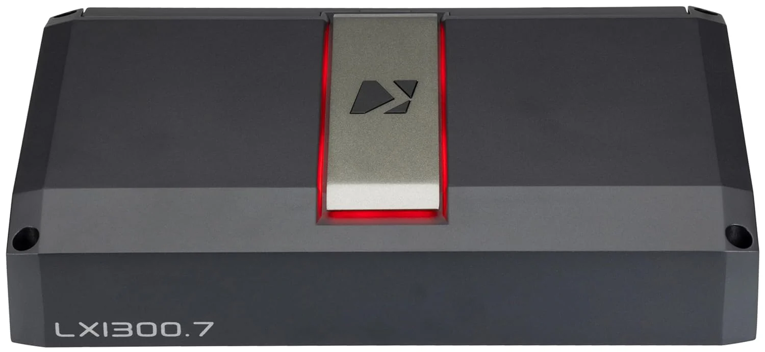 Kicker 51LX13007 LX Car Audio 7 Channel Subwoofer Amplifier 1300 Watt Class D Full Range Amp with LX Control Center