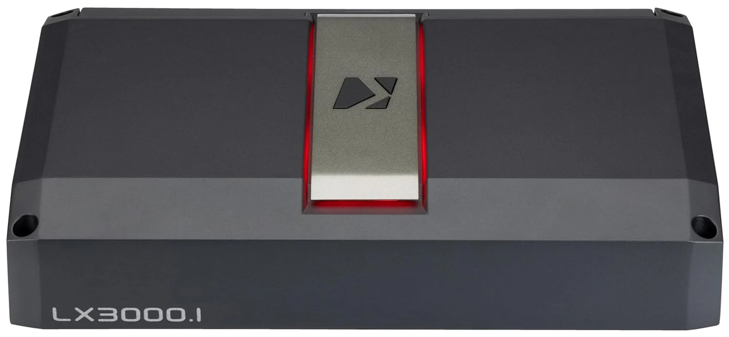 Kicker 51LX30001LX Car Audio Monoblock Subwoofer Amplifier 3000 Watt Class D Mono Amp with LXRC Bass Knob