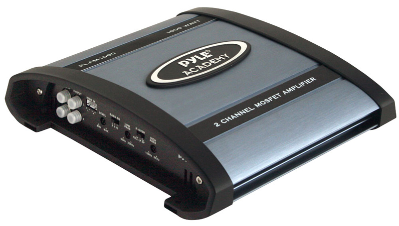thumbnail image 2 of 2 Channel Car Stereo Amplifier - 2000W Dual Channel Bridgeable High Power MOSFET Audio Sound Auto Small Speaker Amp Box W/ Crossover Bass Boost Control Silver Plated RCA Input Output - Pyle 2 of 14