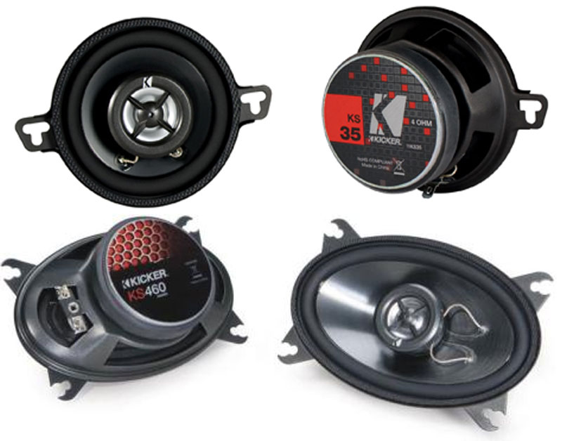Kicker Car Stereo KS35 & KS460 Two Way 3 1/2" & 4X6" Speakers 2 Pair