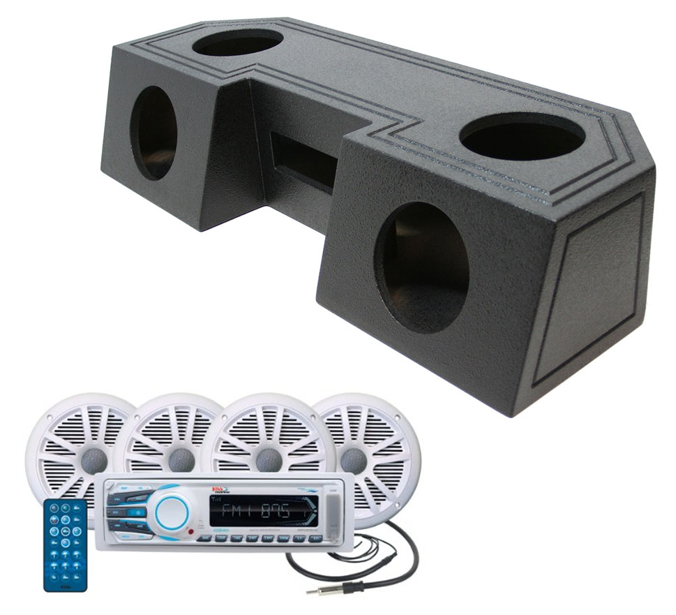 Water Resistant Universal ATV Front Guide Rail (4) 6 1/2" Speakers