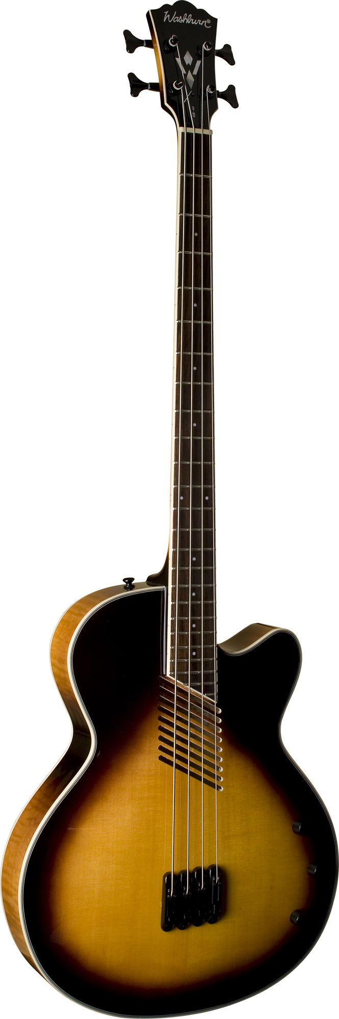 Washburn AB40VSK Cutaway Acoustic Bass Guitar with Vintage Sunburst Finish WAS12AB40VSK