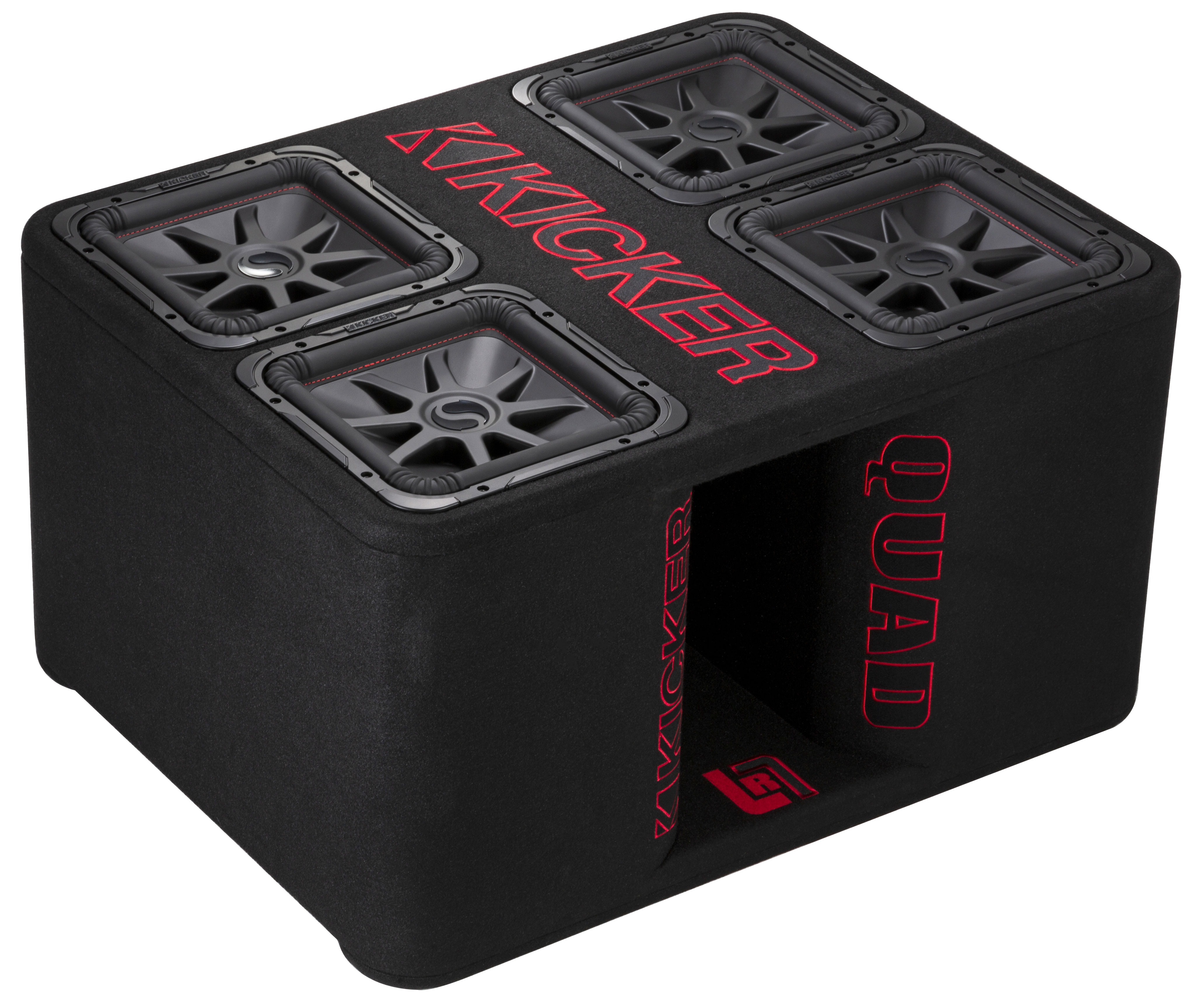 Kicker 47QL7R12 Car Quad L7R 12" SPL 4800W Sub Box Enclosure & HAA1500